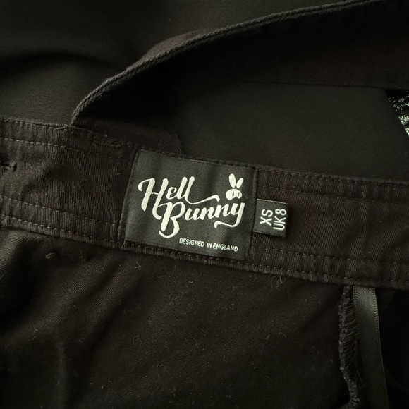 Hell Bunny Black Dress with White Embroidery - Picture 6 of 9